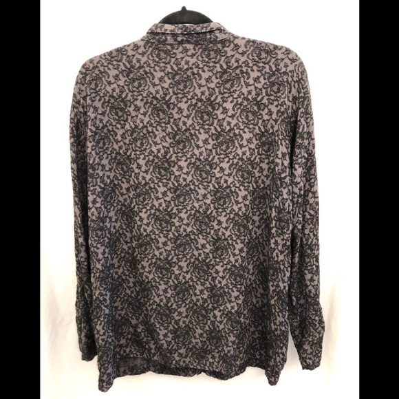 CP Shades Vintage Black Floral Button Up Top Jacket Size Medium Style R927-365 - Picture 2 of 10